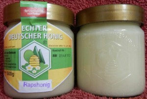 Glas cremiger Rapshonig aus Soest
