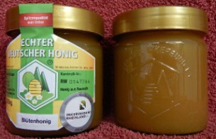 Glas Sommerblütenhonig aus Reusrath
